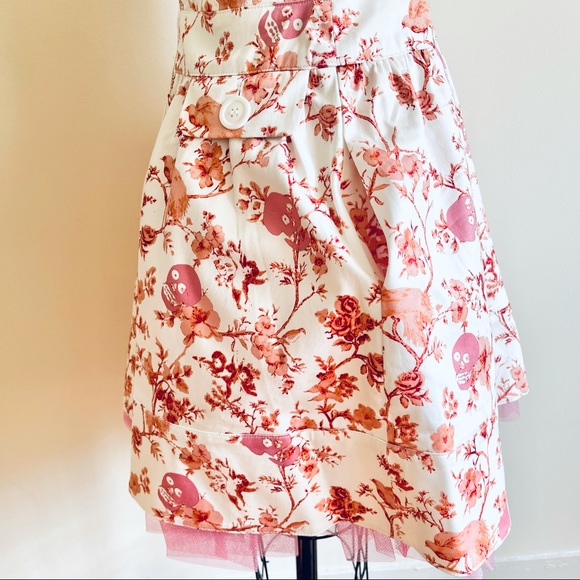 NWT Betsey Johnson Skull Cherubs Toile Dress US 4 - Picture 7 of 14